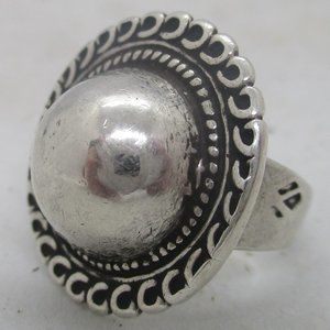 Artie Yellowstone Navajo Women's Sterling Silver Sun Dome Style Ring Size 5.5 8g